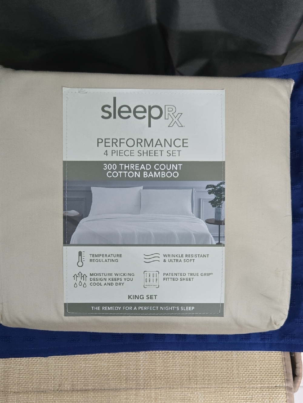 $200 SleepRx Performance Sheet Set — Tan Cotton Bamboo